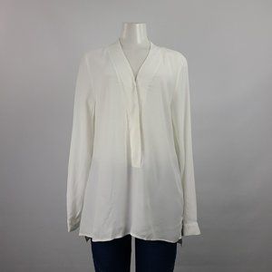 Le Chateau White Long Sleeve Top Size L NWT